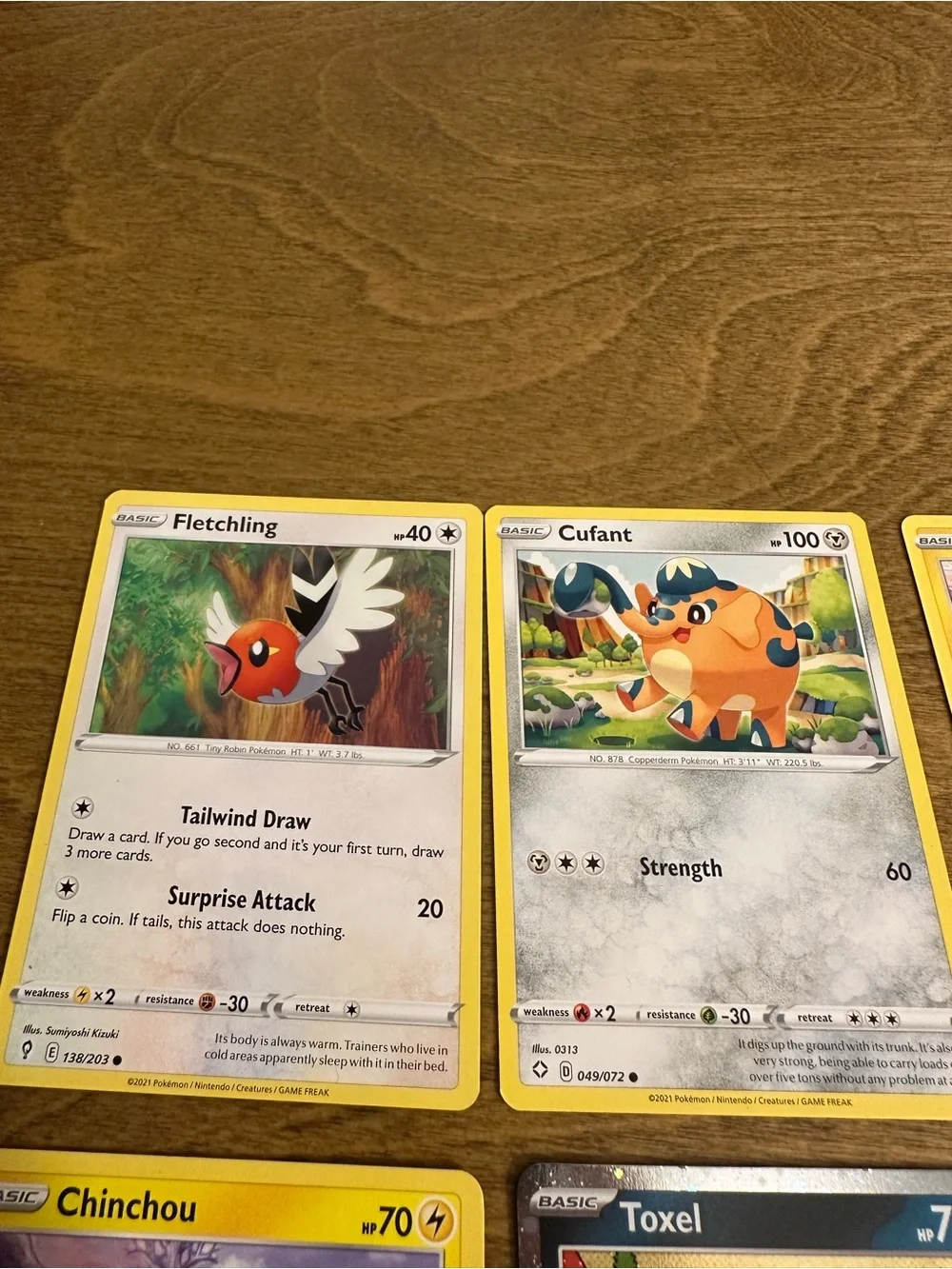 Lot of 6 Cute Pokemon Cards